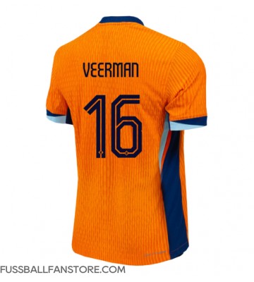 Niederlande Joey Veerman #16 Replik Heimtrikot EM 2024 Kurzarm
